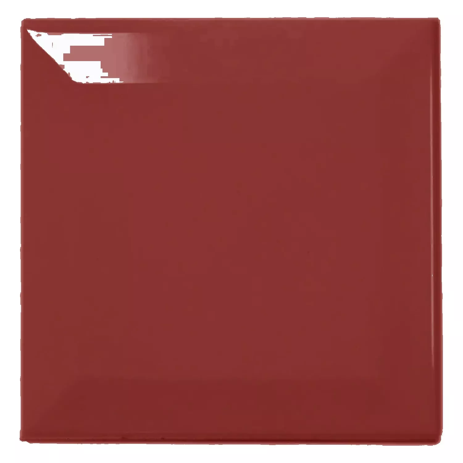 Azulejo de metro Rojo Brillante 10x10 cm Faceta Catarina Burdeos