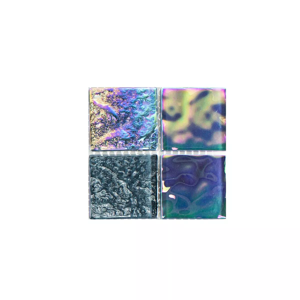 Muestra Mosaico de Cristal Azulejos Efecto Nacarado Darwin Negro
