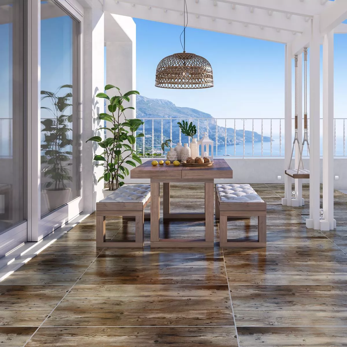 Muestra de Losas Para Terrazas Azulejos De Gres Clark Aspecto de Madera