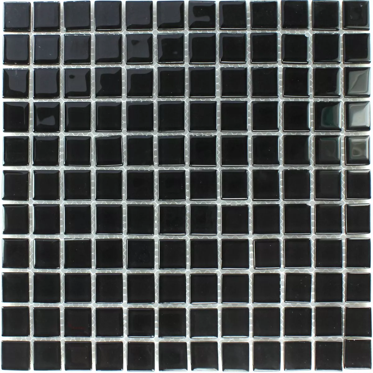 Azulejos De Mosaico Cristal Negro 25x25x4mm