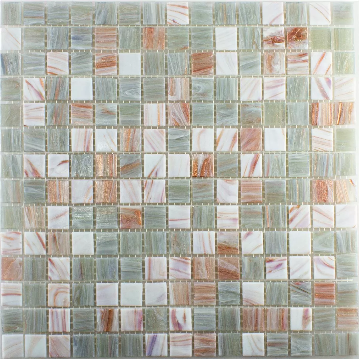 Muestra Mosaico De Cristal Azulejos Oroensilk Beige Claro