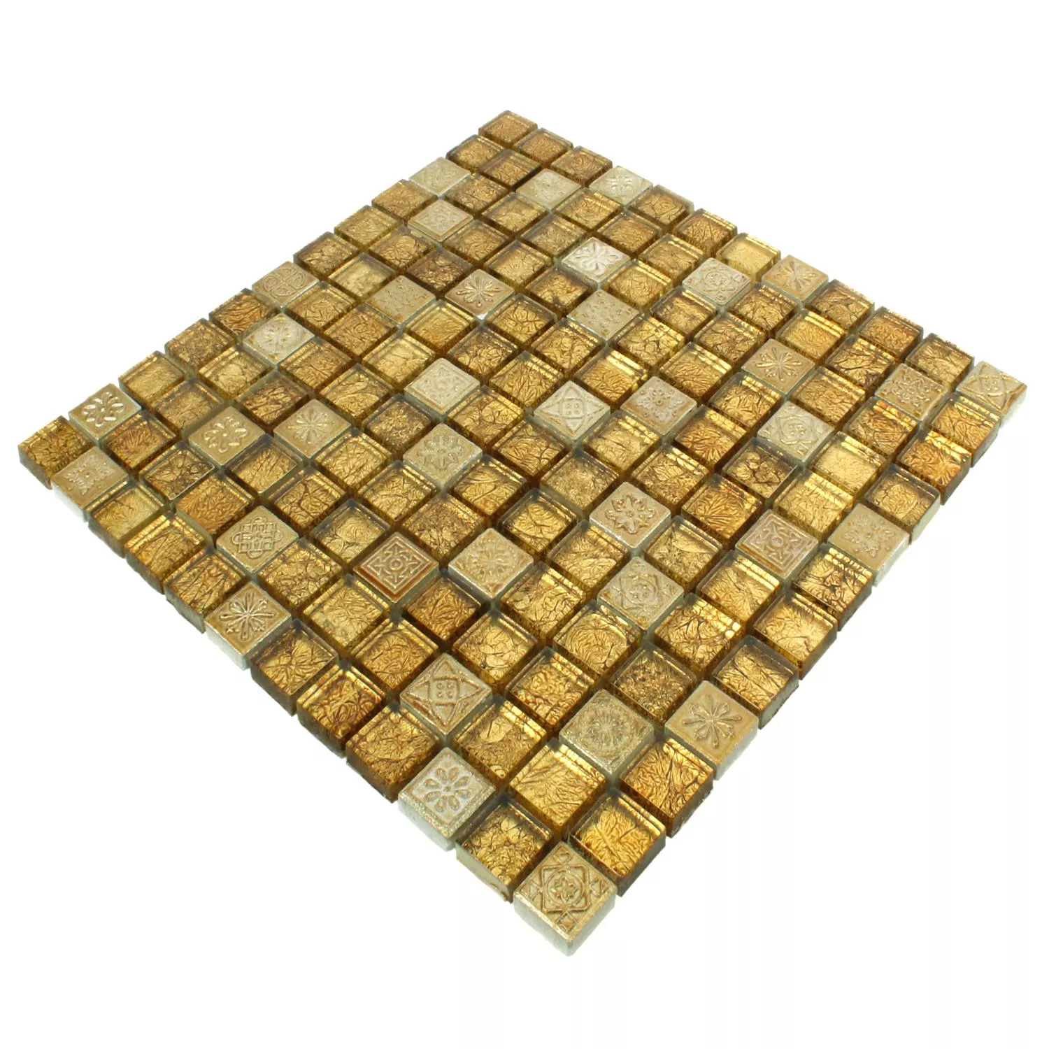 Azulejos De Mosaico Cristal Piedra Natural Coloniale Oro