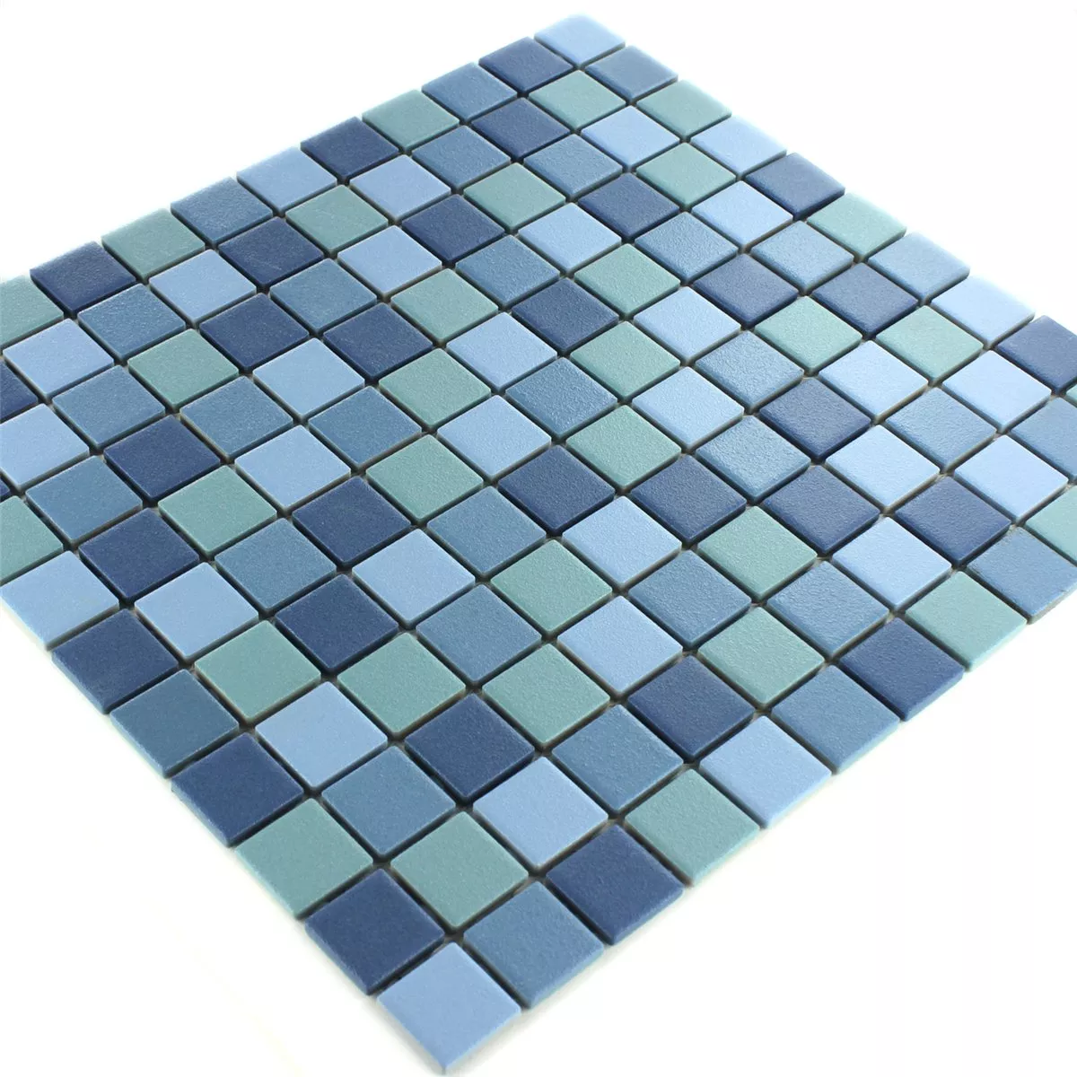 Azulejos De Mosaico Cerámica Antideslizante Azul Mezcla