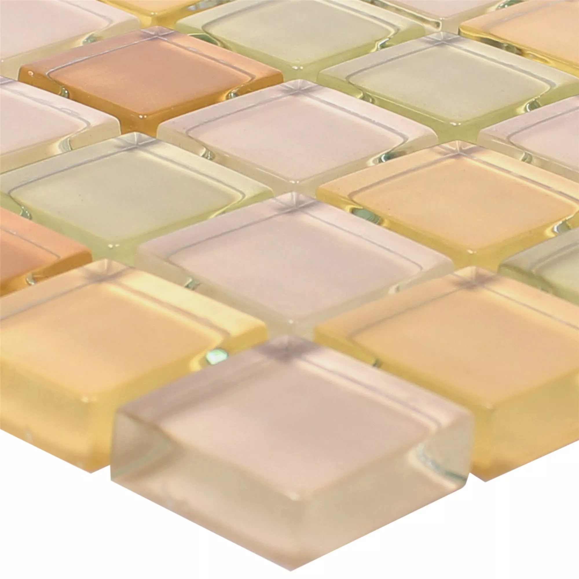 Muestra Mosaico De Cristal Azulejos  Beige Mezcla