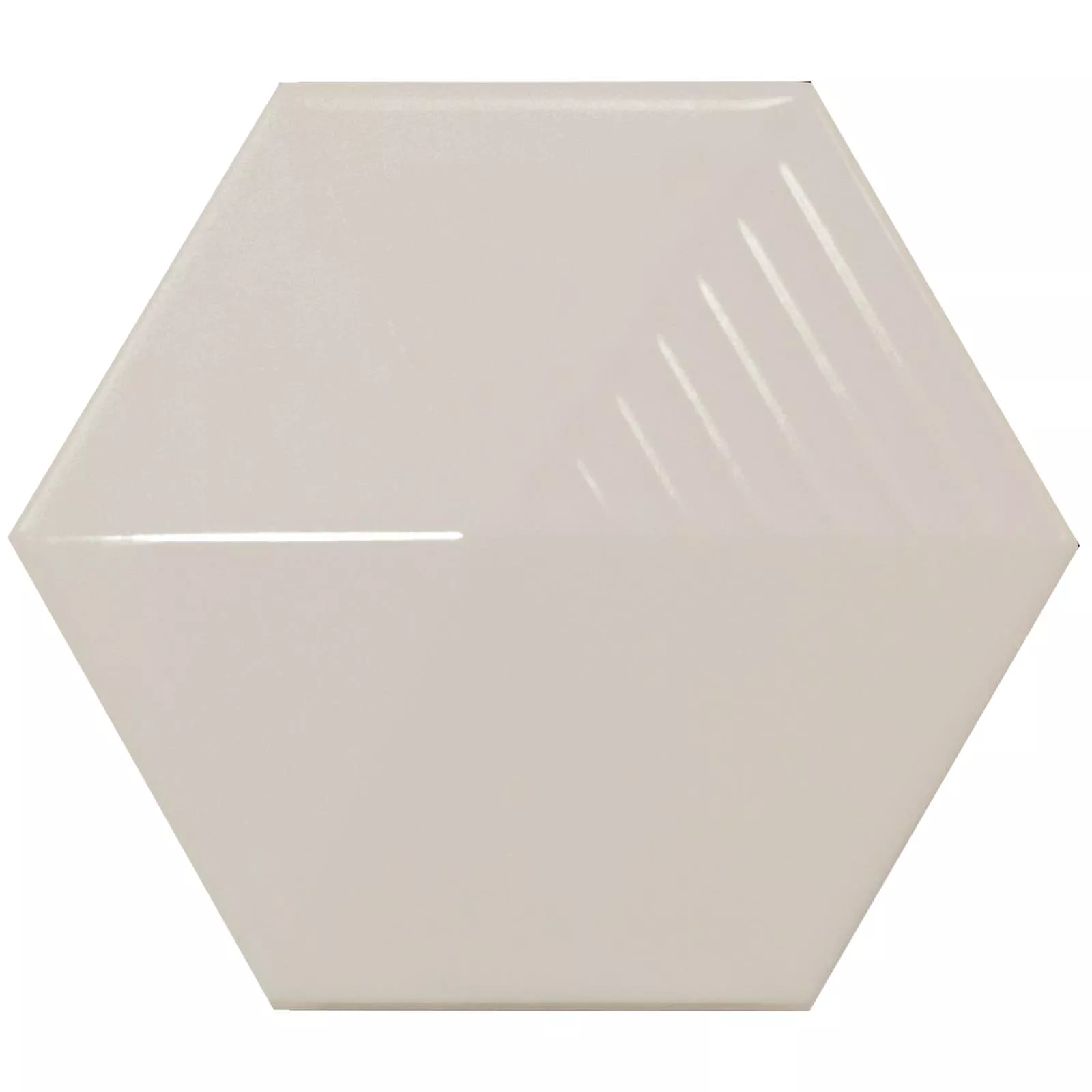 Muestra Revestimientos Rockford 3D Hexagonales 12,4x10,7cm Crema