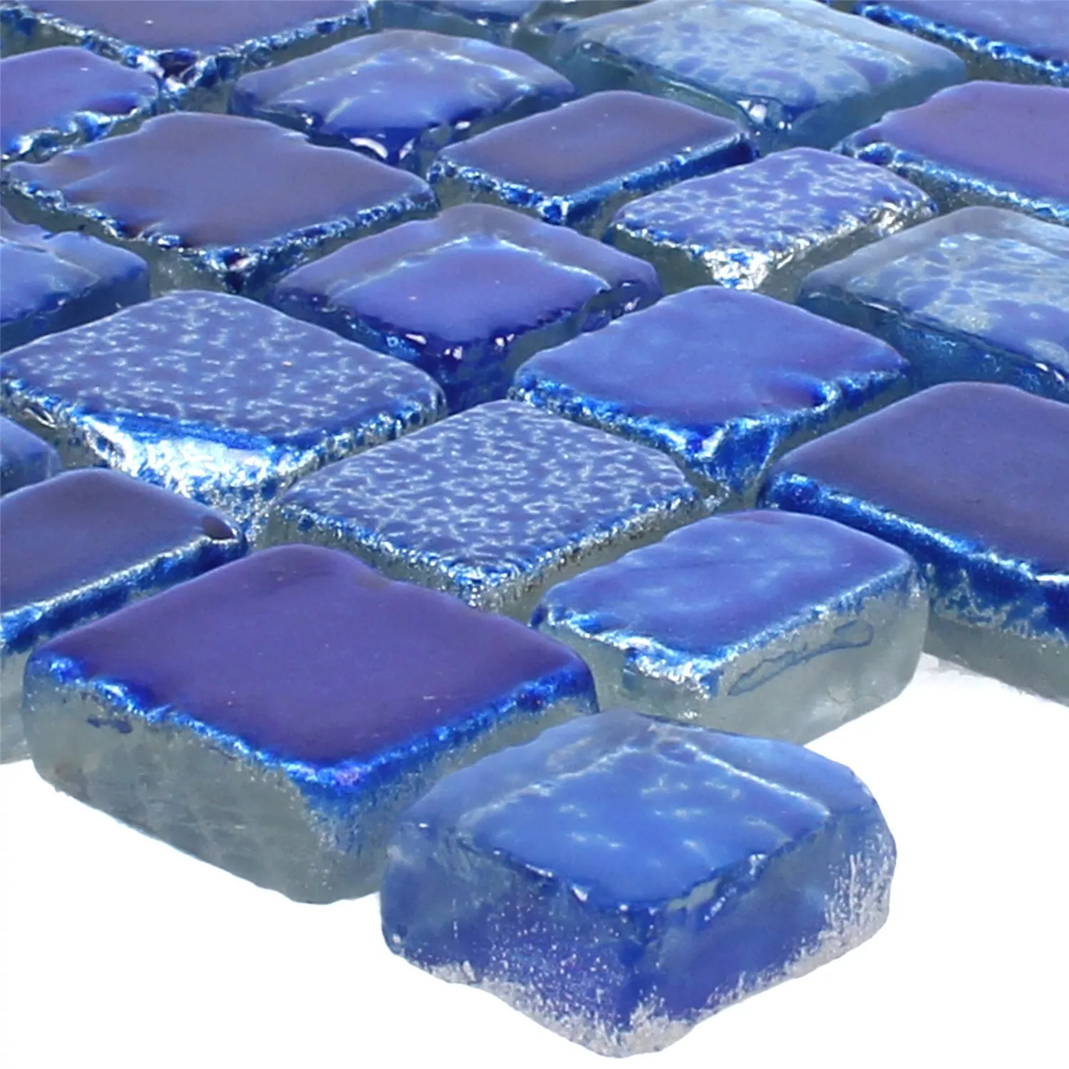Azulejos De Mosaico Cristal Roxy Azul
