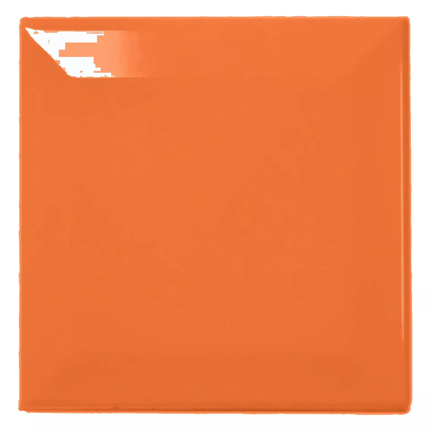 Azulejo de metro Naranja Brillante 10x10 cm Faceta Catarina Naranja