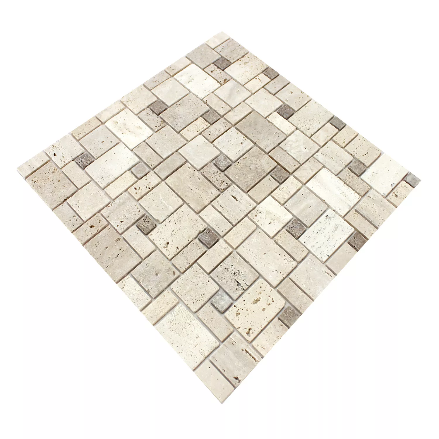 Muestra Autoadhesivoe Azulejos De Mosaico Piedra Natural Beige