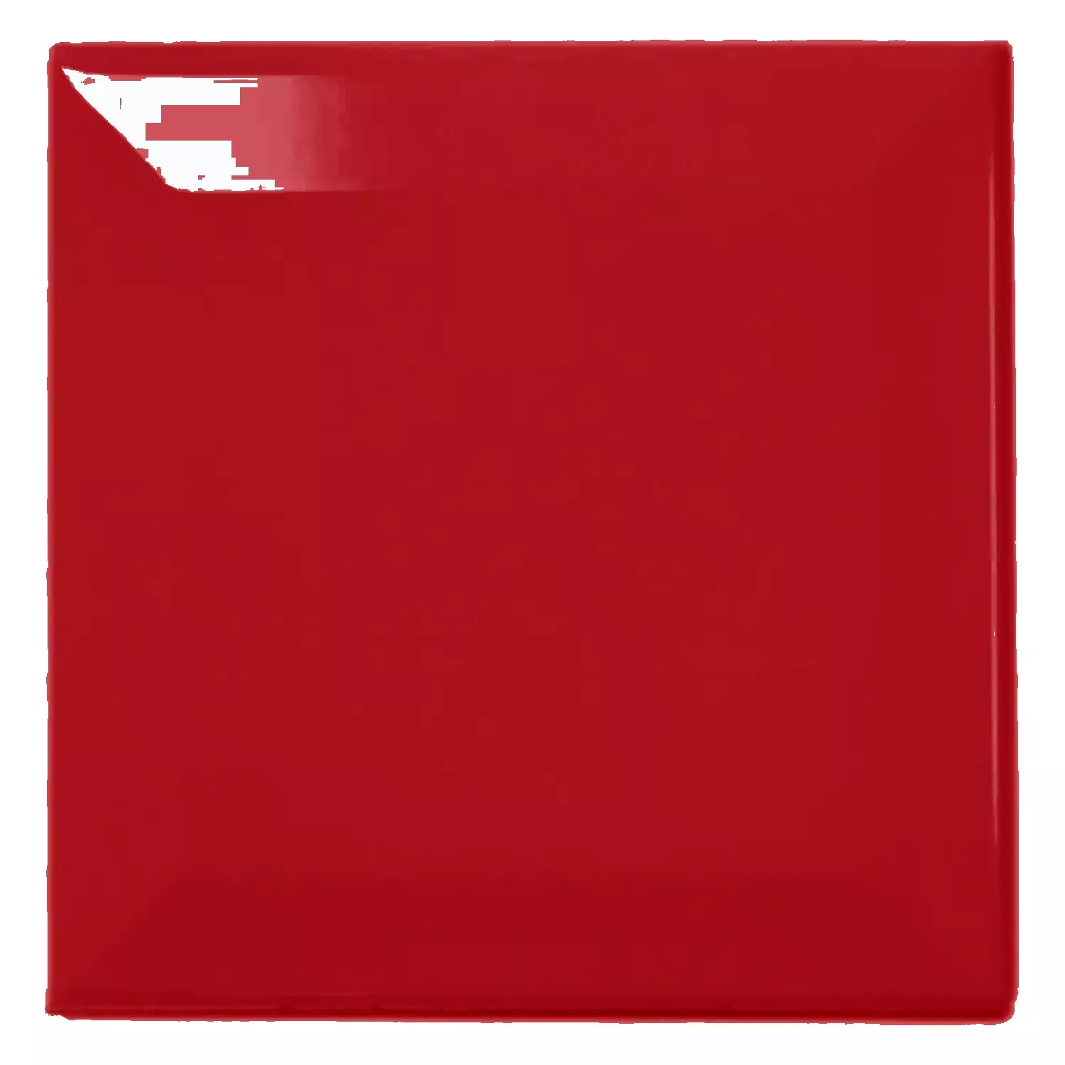 Azulejo de metro Rojo Brillante 10x10 cm Faceta Catarina Fuego