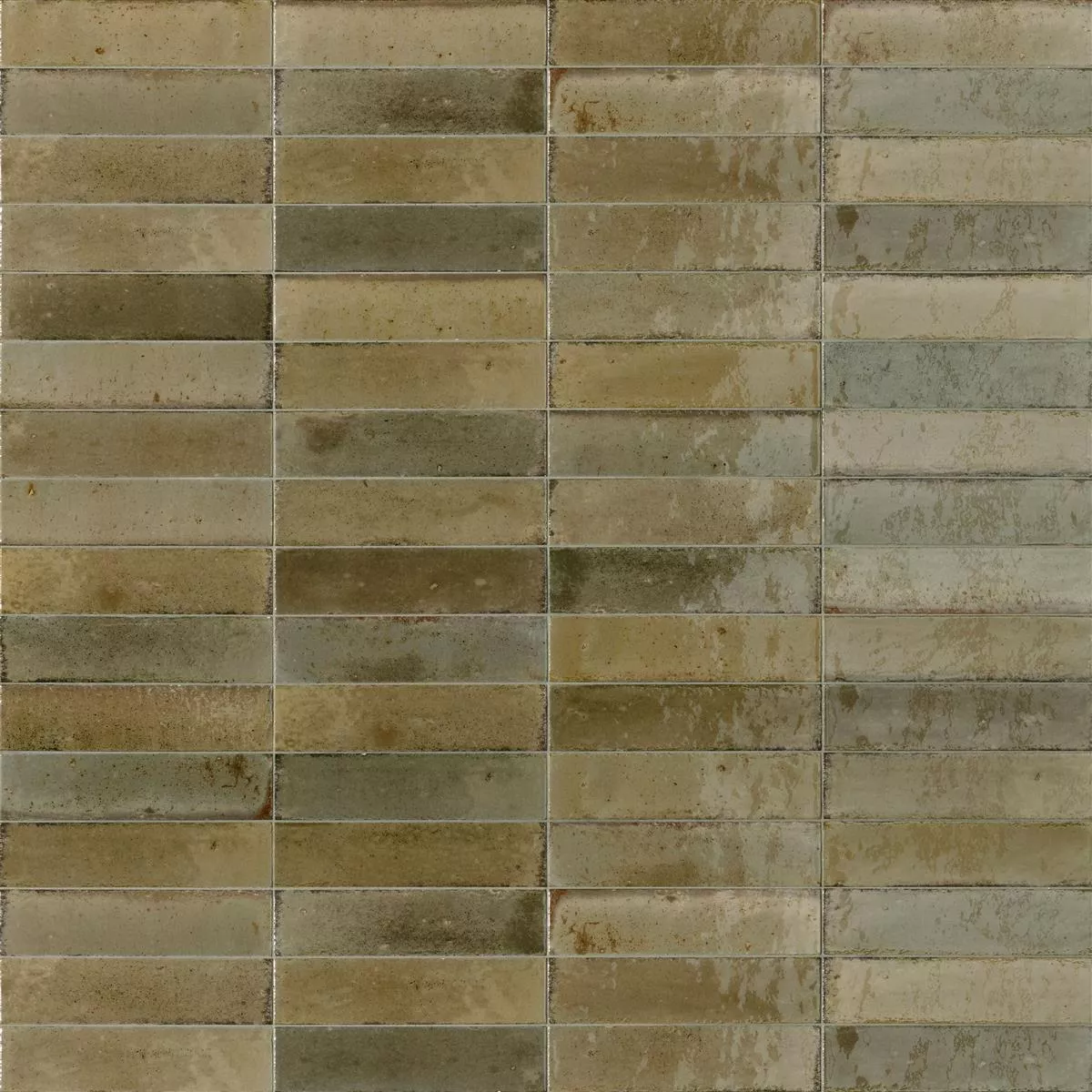 Muestra Revestimientos Laguna Brillante Corrugado Beige 6x24cm