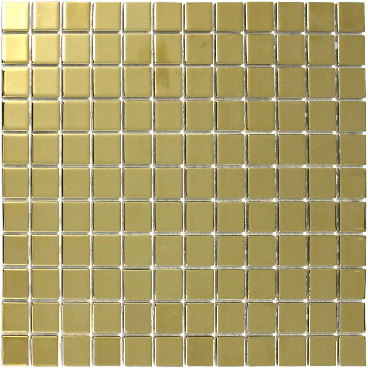 Mosaico De Cristal Azulejos Oro Uni 25x25x4mm