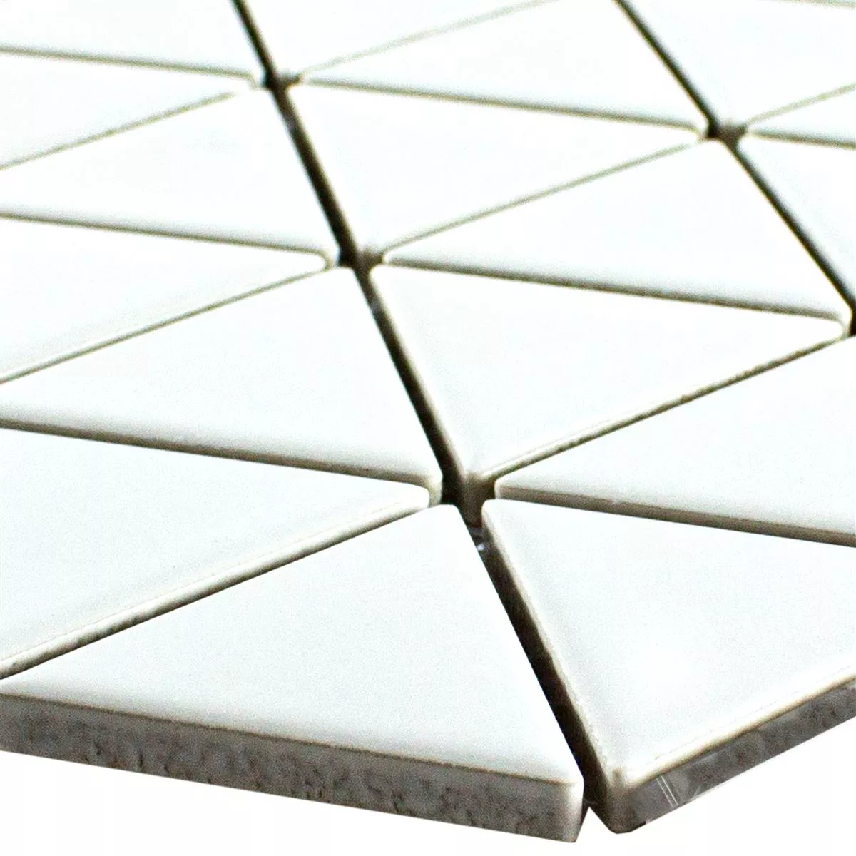 Cerámica Azulejos De Mosaico Arvada Triángulo Blanco Brillante