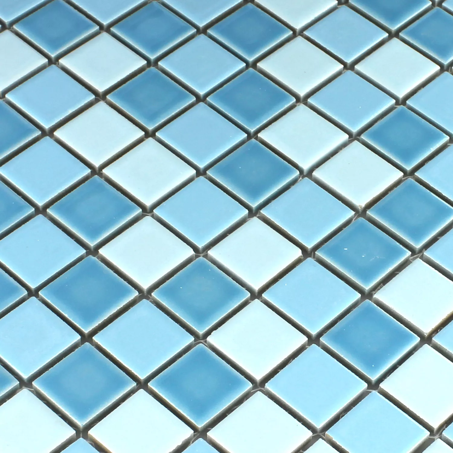 Azulejos De Mosaico Cerámica Bodaway Azul Mezcla 25x25x5mm