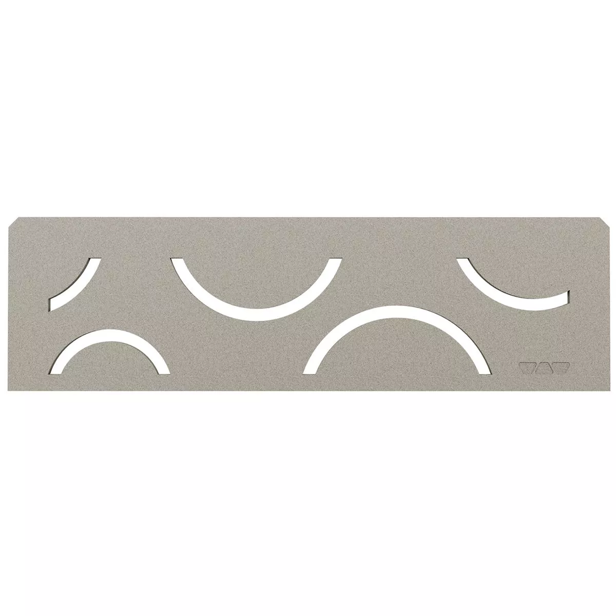 Estantería de pared Schlüter rectangular 30x8,7cm Curve Gris