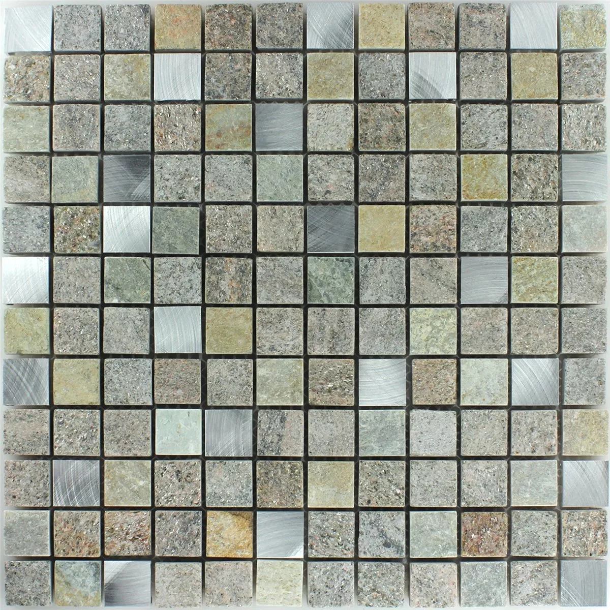 Muestra Azulejos De Mosaico Cuarcita Alu Piedra Natural 