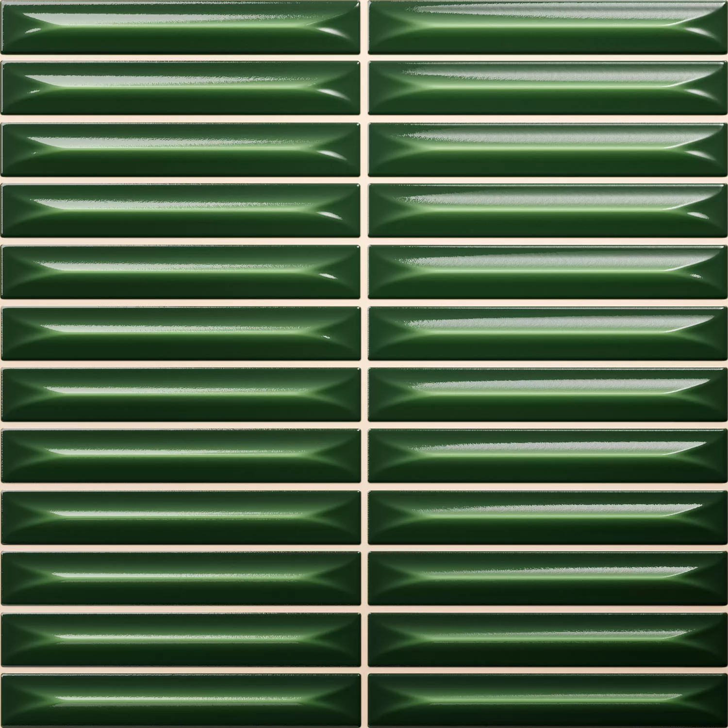 Bevel Victoriano Verde Brillante Palillos 20x20 cm