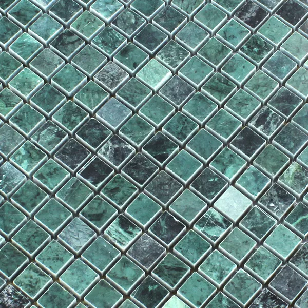 Azulejos De Mosaico Mármol Verde Oscuro Pulido
