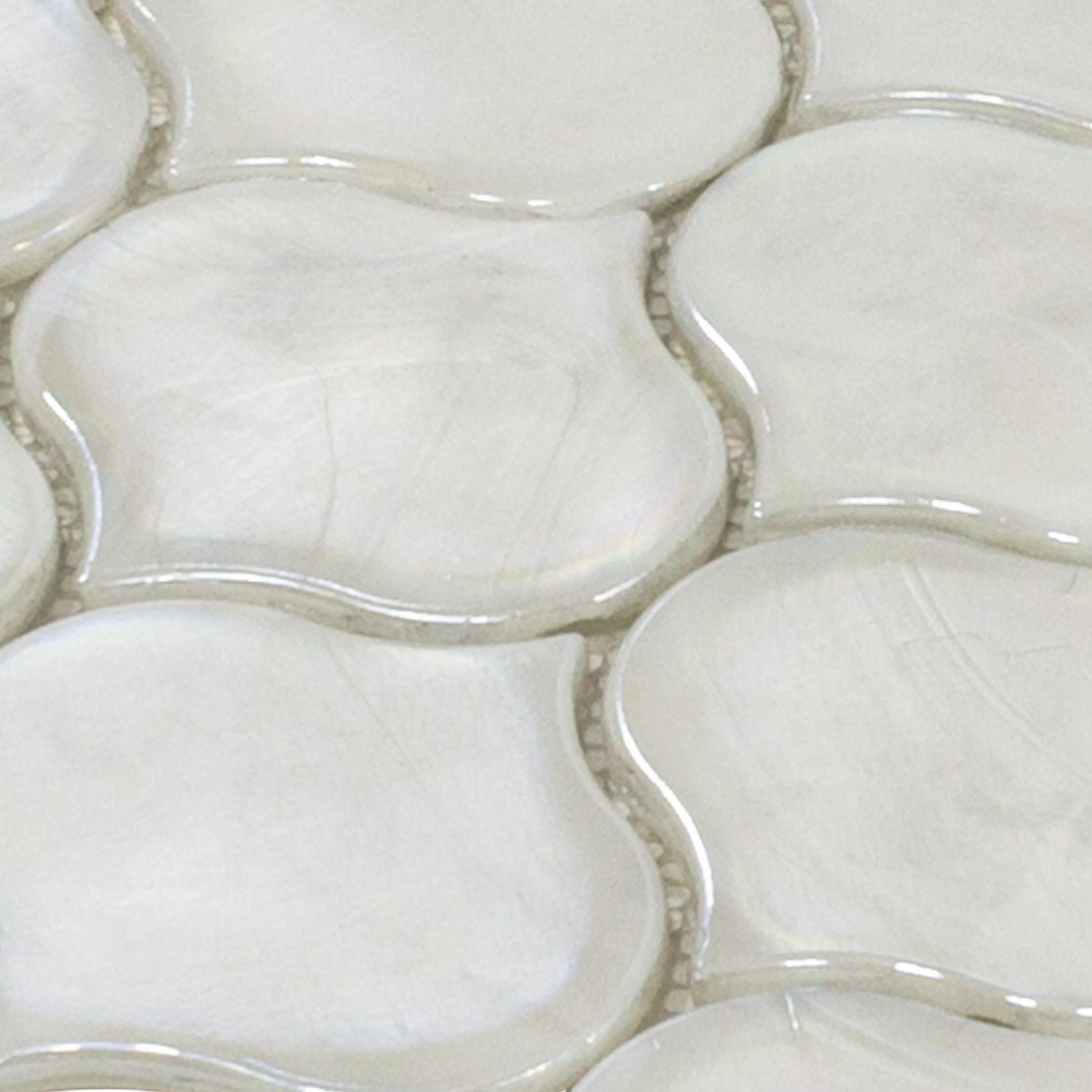 Muestra Mosaico de Cristal Azulejos Andalucia Arabesque Blanco