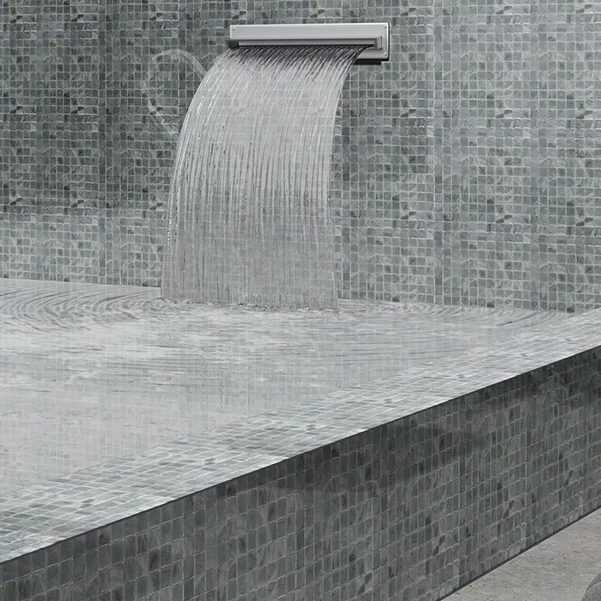 Cristal Piscina Mosaico Alassio Gris 38