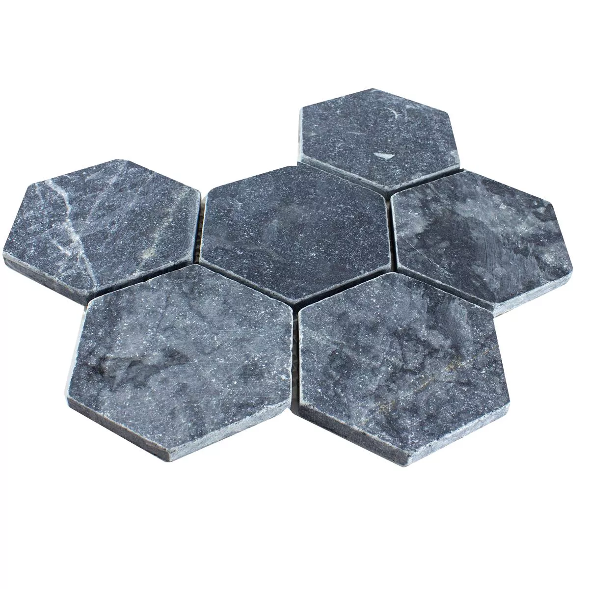 Mármol Piedra Natural Azulejos De Mosaico Maracay Hexagonales Nero