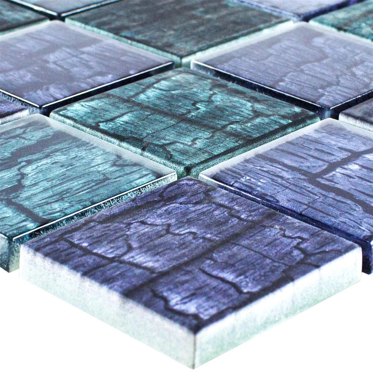 Muestra Mosaico de Cristal Azulejos Saraland Verde