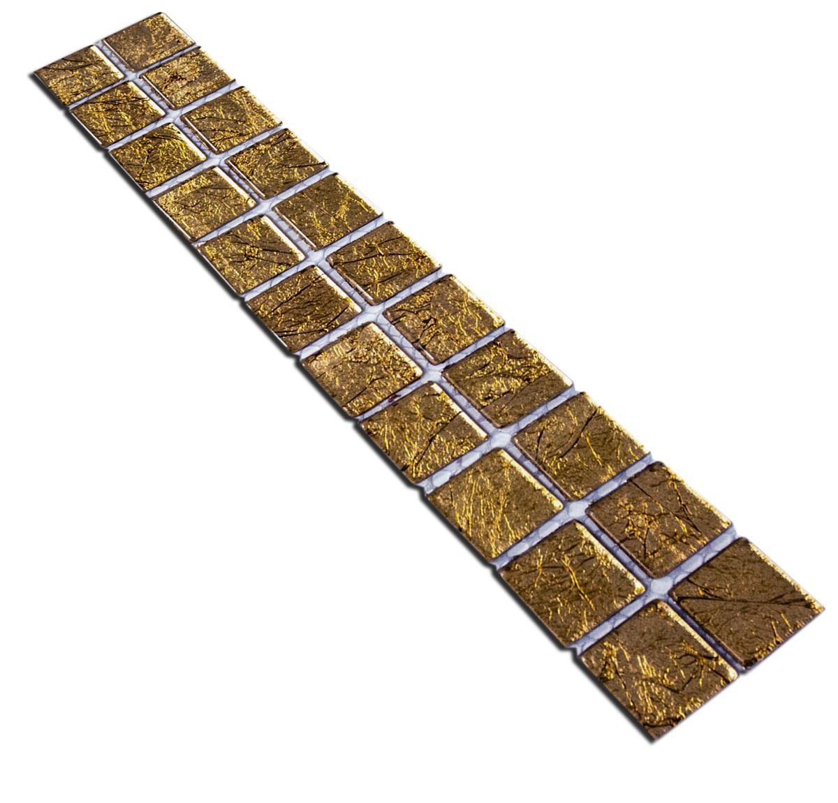 Mosaico de Cristal Azulejos Borde Artist Oro Q23