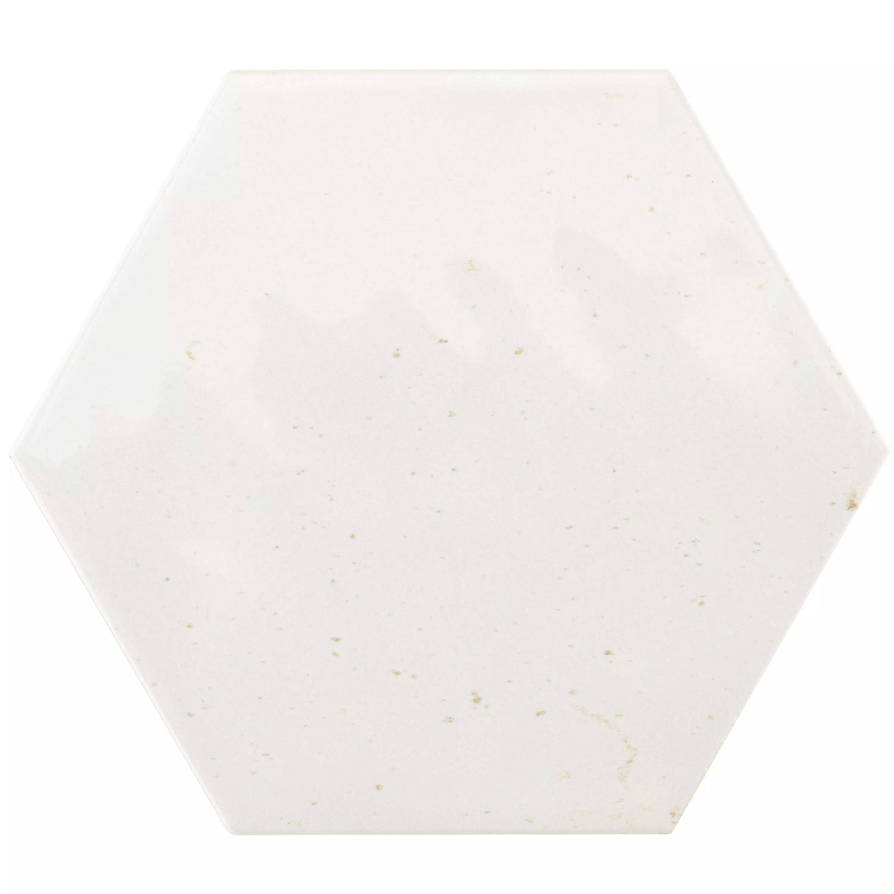 Muestra Revestimientos Arosa Brillante Corrugado Hexagonales Blanco 17,3x15cm