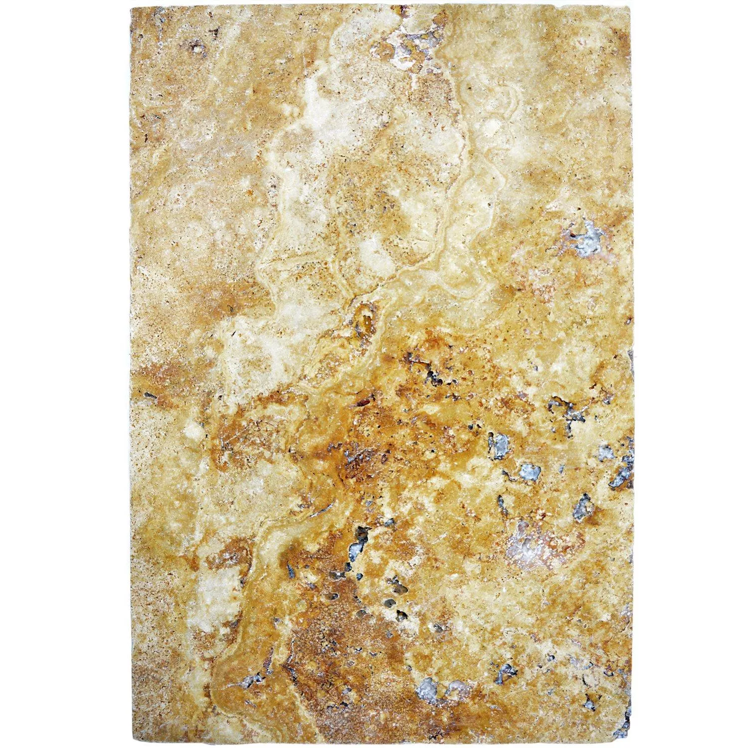 Azulejos De Piedra Natura Travertino Castello Oro 40,6x61cm Azulejos De Piedra Natura Travertino Castello Oro 40,6x61cm