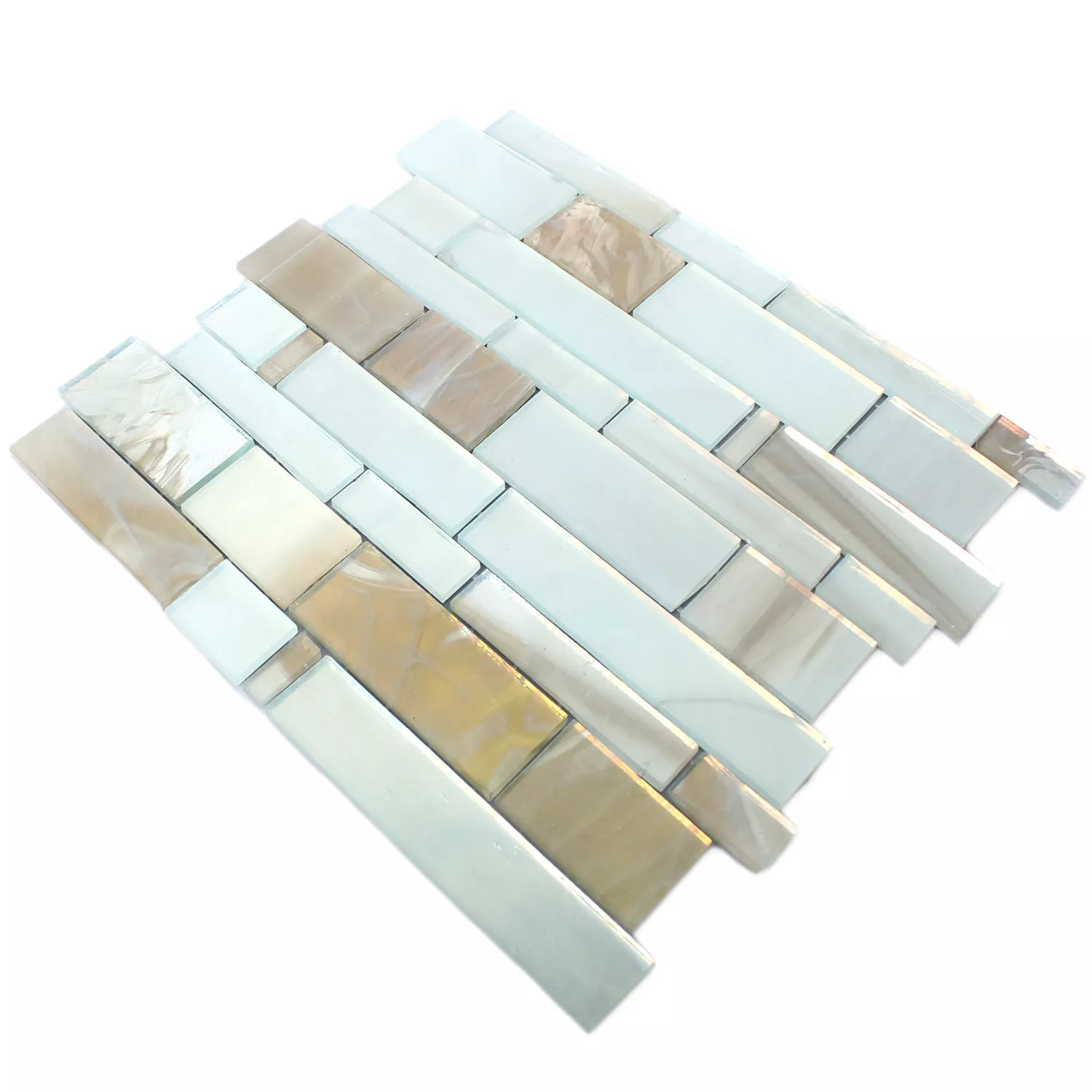Azulejos De Mosaico Trend-Vi Cristal Metropolis Opal