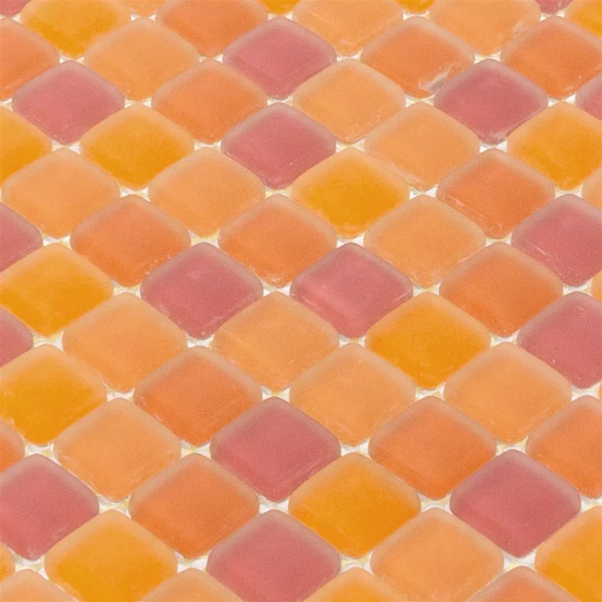 Mosaico de Cristal Azulejos Ponterio Frosted Naranja Mix
