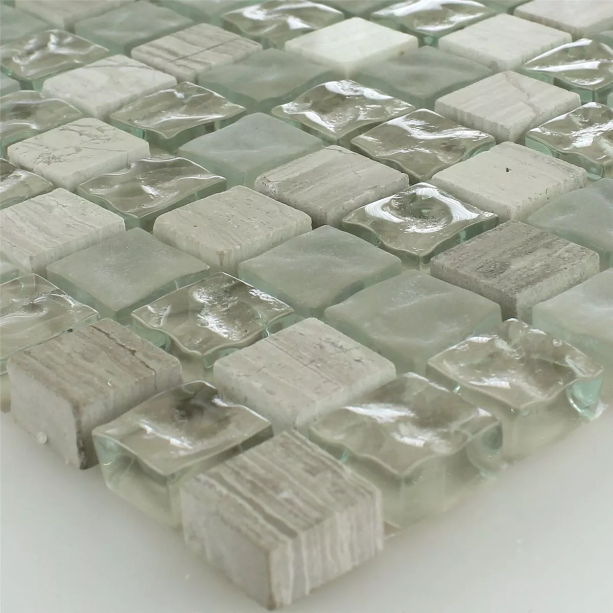 Azulejos De Mosaico Cristal Mármol Burlywood Triturado