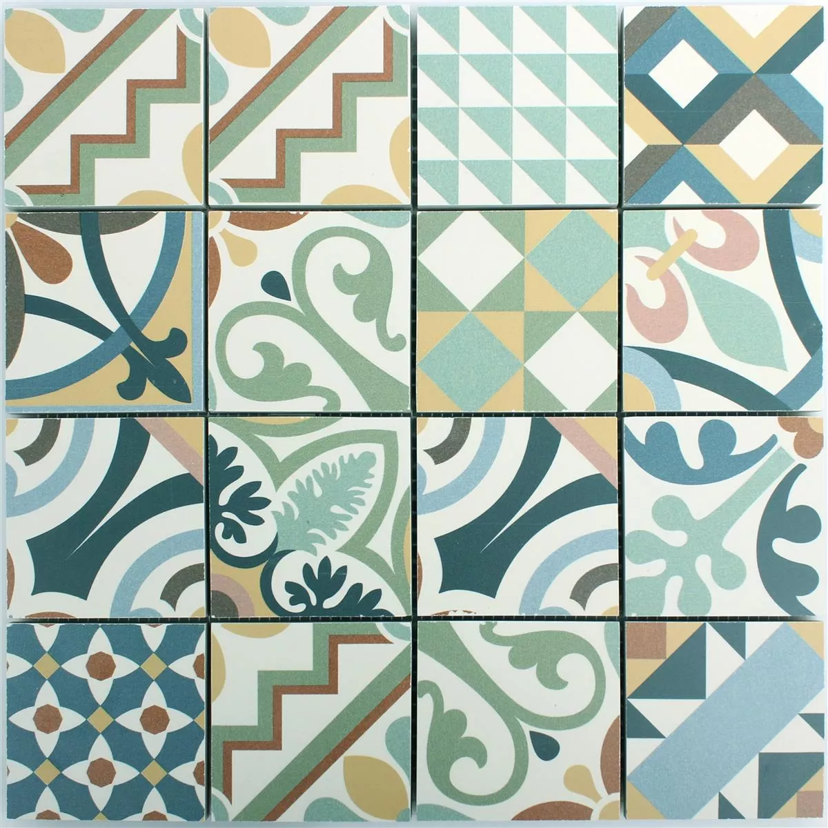 Muestra Mosaico Cerámico Retro Azulejos Utopia Colorido R10/B