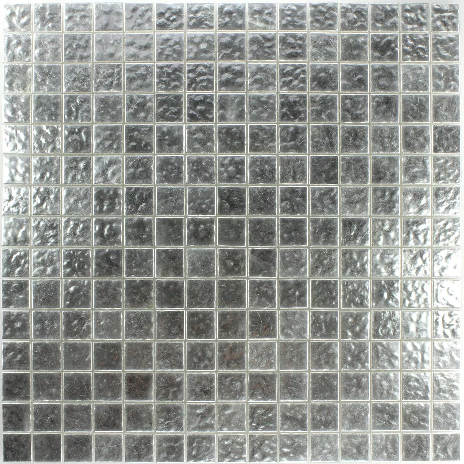 Azulejos De Mosaico Trend-Vi Cristal Blanco Oro 24 Karat 1x1cm