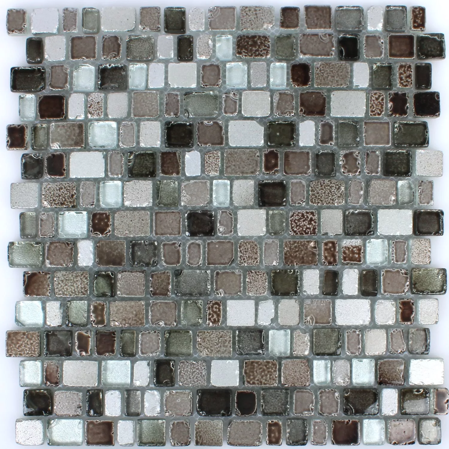 Azulejos De Mosaico Cristal Roxy Gris Plateado