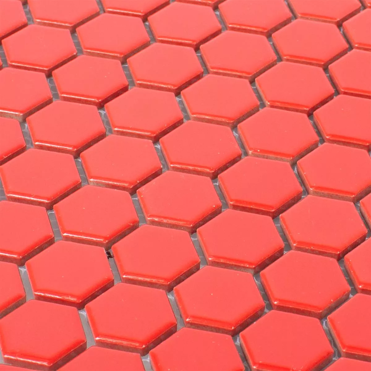 Cerámica Azulejos De Mosaico Zenon Rojo Mate