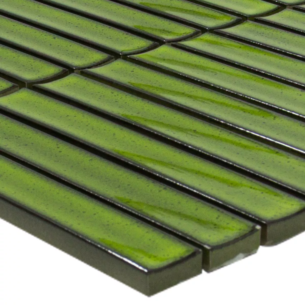 Cerámica Azulejos De Mosaico Tauplitz Palillos Verde Claro