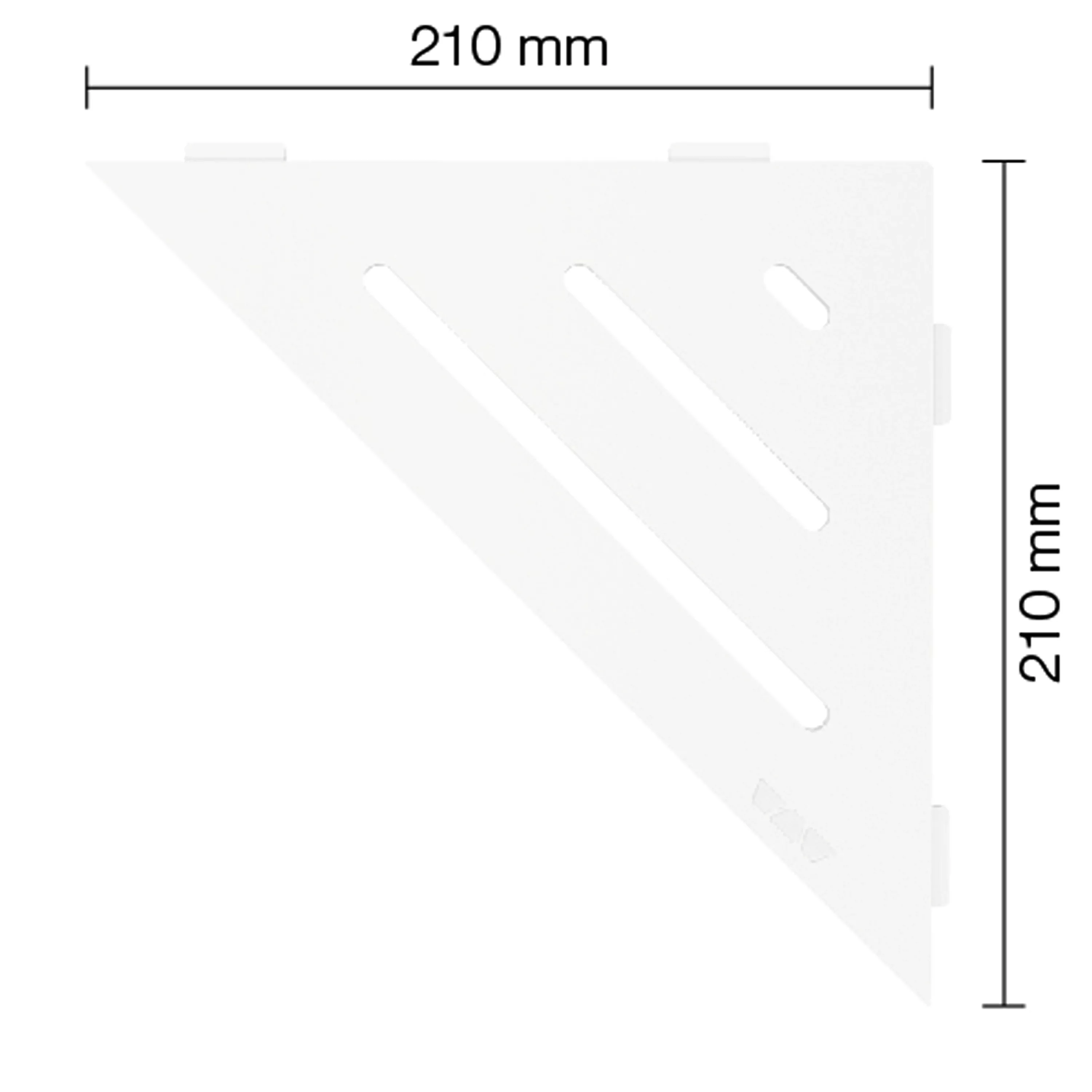 Estante de pared estante de ducha Schlüter triángulo 21x21cm onda blanco