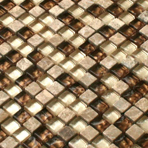 Azulejos De Mosaico Cristal Mármol Piedra Natural Beige Oro