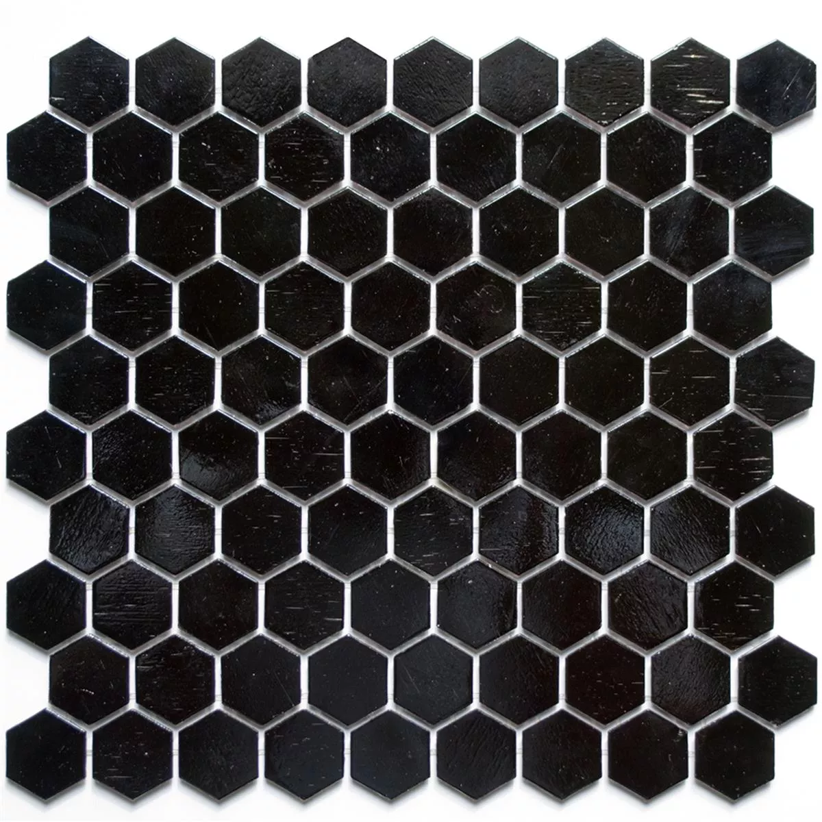 Mosaico de Cristal Azulejos Trend-Vi Hexagonales 208 Negro