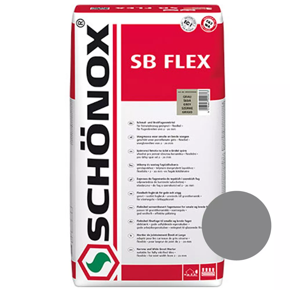 Schönox SB Flex Mortar Grey - Juntas Porcelánico Y Gres (15Kg)