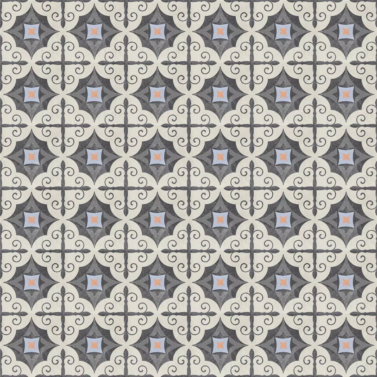 Muestra Azulejos De Cemento Aspecto Retro Toulon Pavimento Serrano 18,6x18,6cm