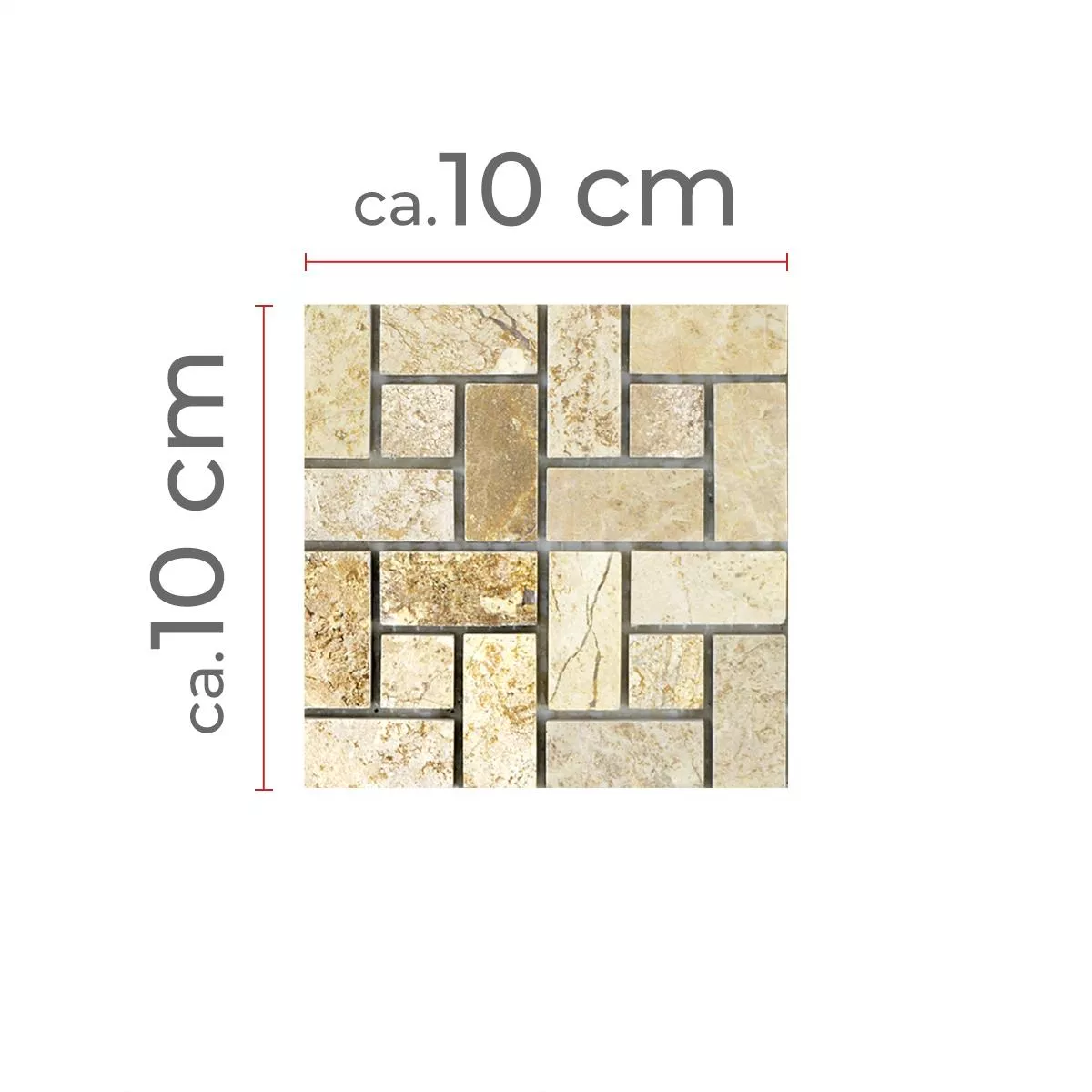 Muestra Piedra Natural Mármol Azulejos De Mosaico Umay Marrón Beige