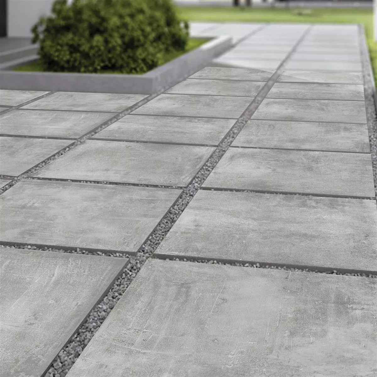 Losas Para Terrazas Aspecto De Concreto Sunfield Gris 60x60cm