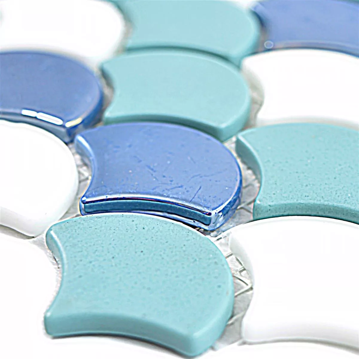 Muestra Mosaico De Cristal Azulejos Laurenz Color Mix