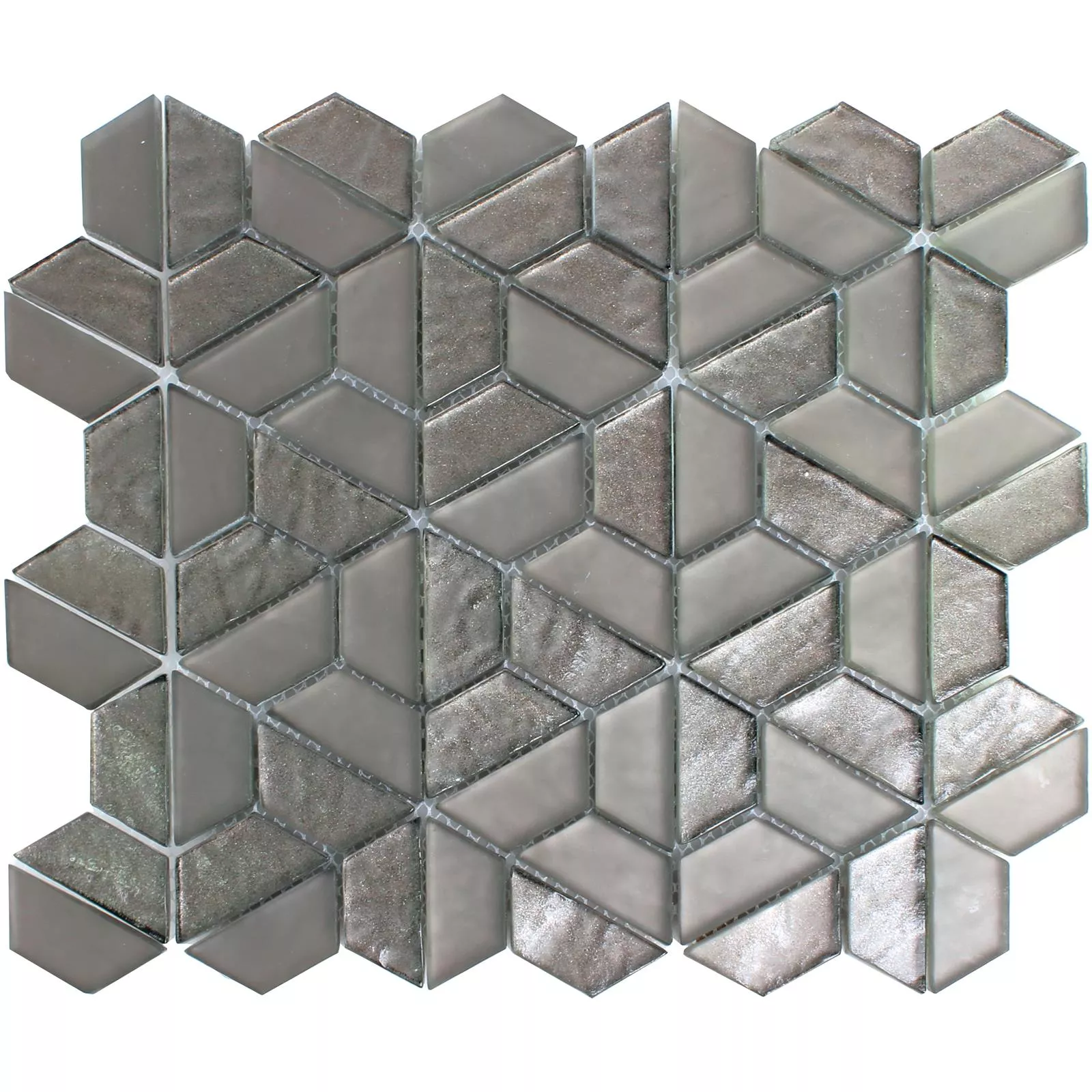 Mosaico de Cristal Azulejos Alaaddin Hexagonales Marrón