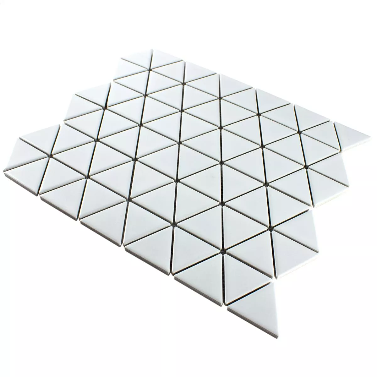 Cerámica Azulejos De Mosaico Arvada Triángulo Blanco Brillante