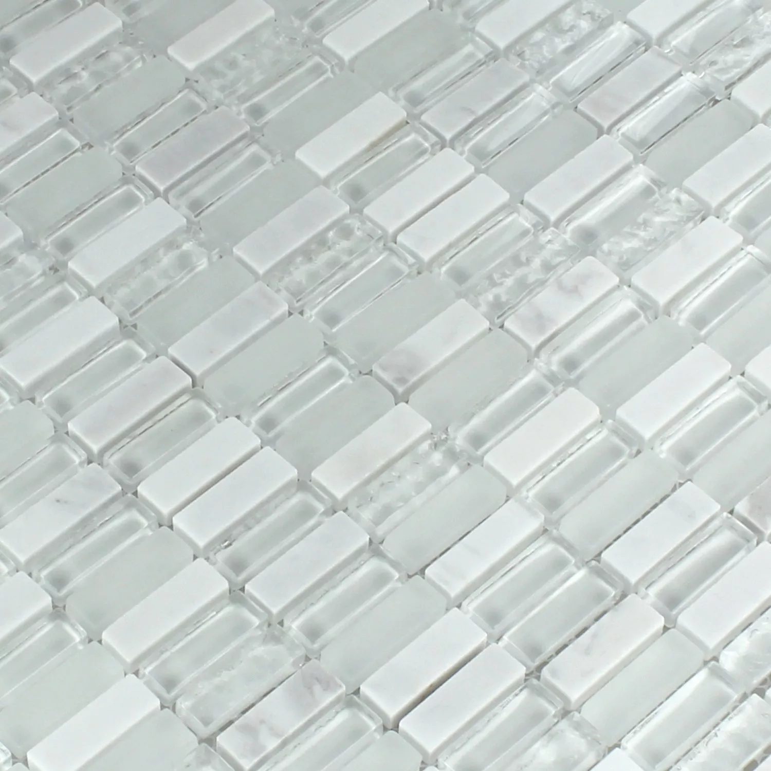 Azulejos De Mosaico Mármol Blanco Mezcla 10x30x8mm