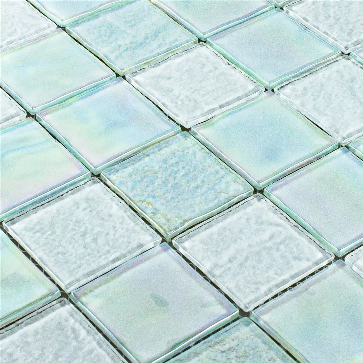 Mosaico de Cristal Azulejos Efecto Nacarado Darwin Blanco