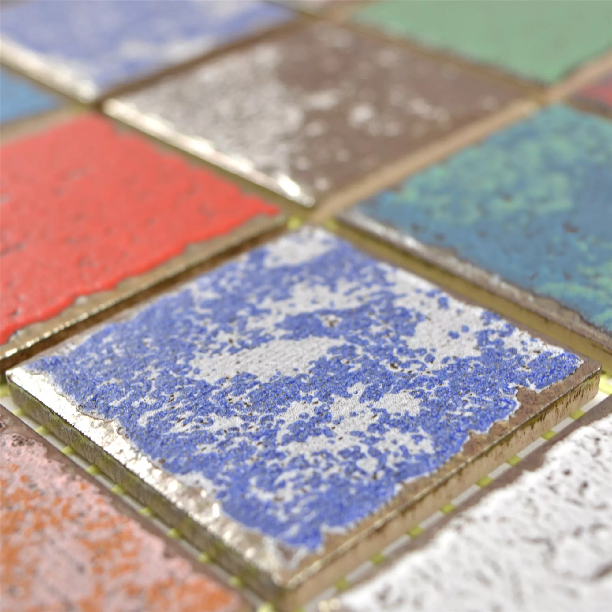 Cerámica Azulejos De Mosaico Oriente Aspecto Retro Colorido