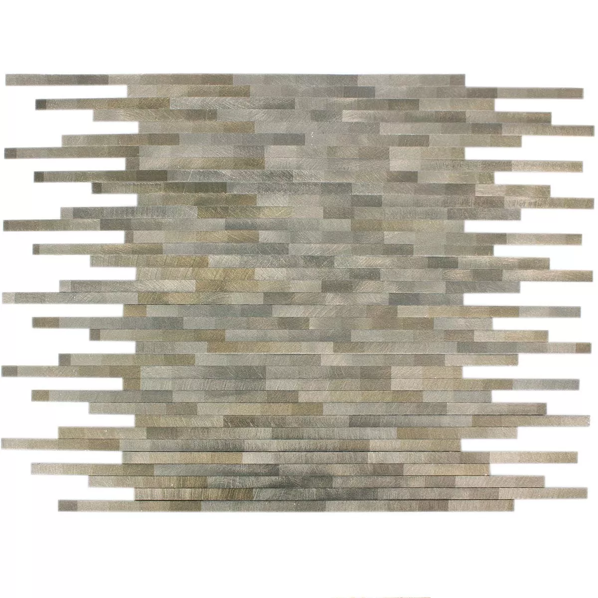 Muestra Azulejos De Mosaico Auminio Wishbone Marrón Beige